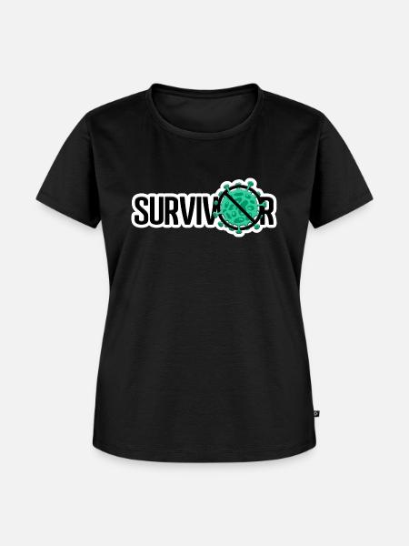 Ich überlebte - Frauen Premium Bio T-Shirt - Schwarz