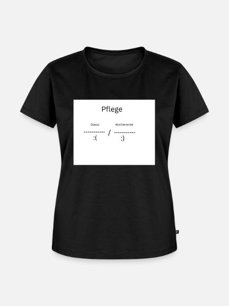 Pflegen - Frauen Premium Bio T-Shirt - Schwarz