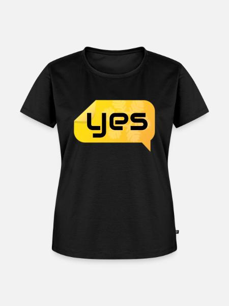 yes - Frauen Premium Bio T-Shirt - Schwarz