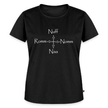 schwäbischer Kompass. lustig, witzig, schwäbisch - Frauen Premium Bio T-Shirt - Schwarz - Vorne - Selfina (174cm)
