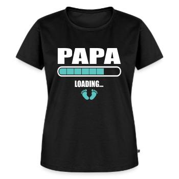 Papa loading - Frauen Premium Bio T-Shirt - Schwarz - Vorne - Selfina (174cm)