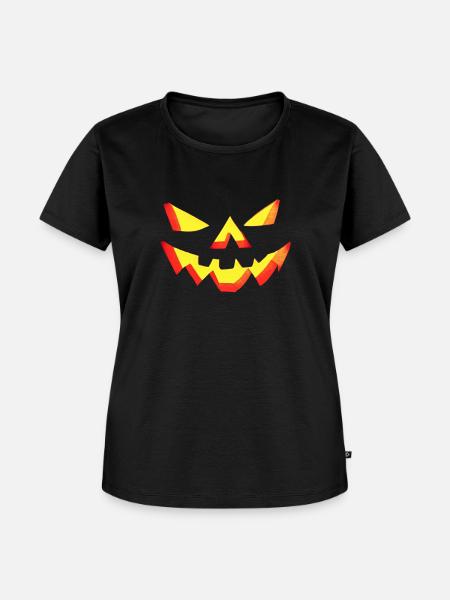 Halloween Jack-o'-Laterne - Frauen Premium Bio T-Shirt - Schwarz