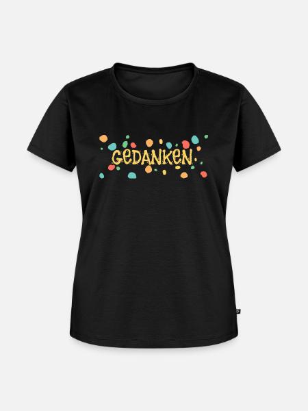 Kleckse Farbkleckse Gedanken - Frauen Premium Bio T-Shirt - Schwarz