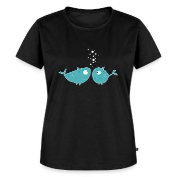 Pisces - Women's Premium Organic T-shirt - black - Front - Selfina (174cm)