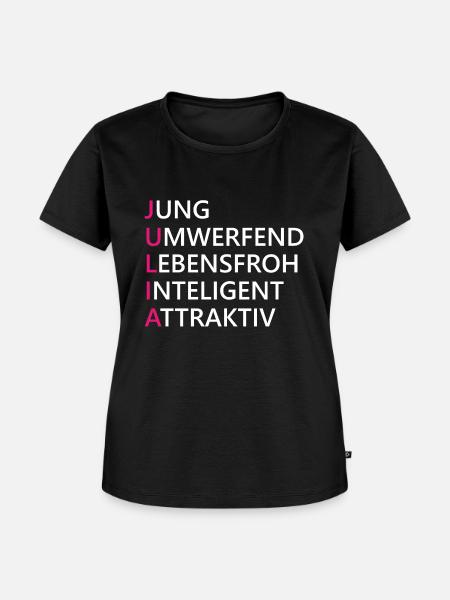 Julia Name Geschenk - Frauen Premium Bio T-Shirt - Schwarz
