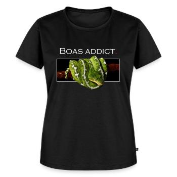 Boas addict - Women's Premium Organic T-shirt - black - Front - Selfina (174cm)