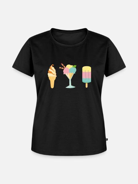 Eis Sommer Design - Frauen Premium Bio T-Shirt - Schwarz