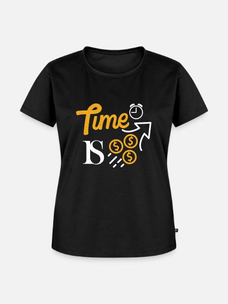 ZEIT IST GELD - Frauen Premium Bio T-Shirt - Schwarz