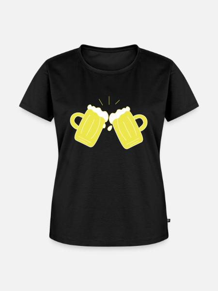 Bierkrug, Prost - Frauen Premium Bio T-Shirt - Schwarz