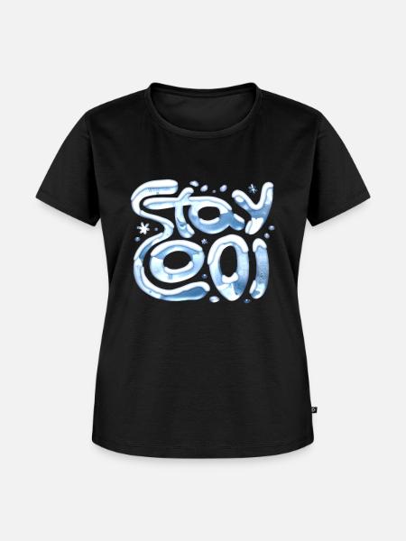 Cool bleiben - Frauen Premium Bio T-Shirt - Schwarz