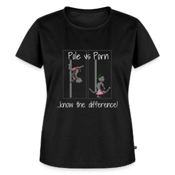 Drôle Pole Dance Gift I Polerina not porn - T-shirt Premium bio Femme - noir - Devant - Selfina (174cm)