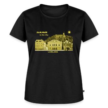 Summer Ljubljana Slovenia capital city castle - Women's Premium Organic T-shirt - black - Front - Selfina (174cm)