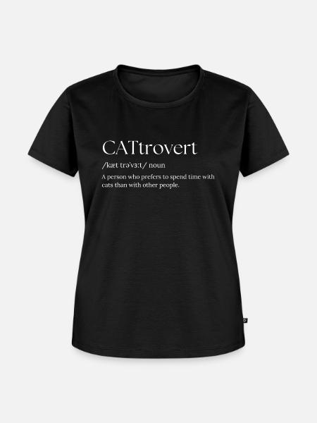 Cattrovert - Frauen Premium Bio T-Shirt - Schwarz