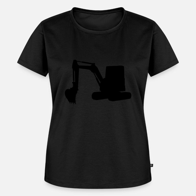 Excavator Excavator Black Earthworks Civil Engineering Construction Site - Women's Premium Organic T-shirt - black