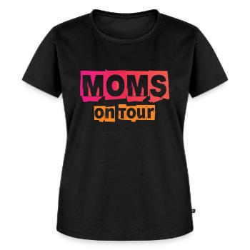 Moms on Tour Mothers Mother's Day gift - Frauen Premium Bio T-Shirt - Schwarz - Vorne - Selfina (174cm)