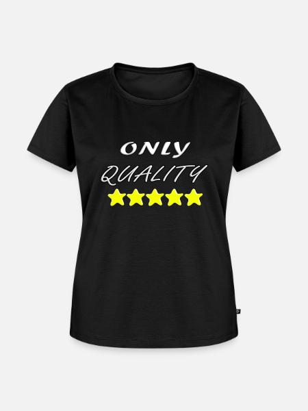 Only Quality - Frauen Premium Bio T-Shirt - Schwarz