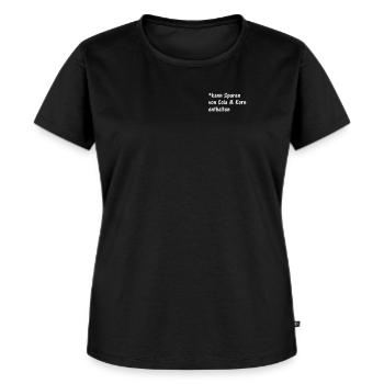 Kann Spuren von Cola & Korn enthalten - Frauen Premium Bio T-Shirt - Schwarz - Vorne - Selfina (174cm)