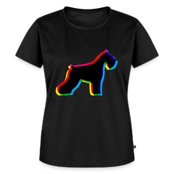 CMYK Schnauzer - Women's Premium Organic T-shirt - black - Front - Selfina (174cm)