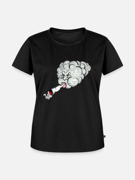 stoned cloud - bekiffte Wolke - Frauen Premium Bio T-Shirt - Schwarz