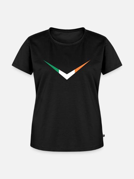 Irland Flagge Ornament - Frauen Premium Bio T-Shirt - Schwarz
