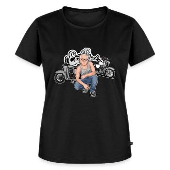 Schwalbe S51 Erich // Illustration - Frauen Premium Bio T-Shirt - Schwarz - Vorne - Selfina (174cm)