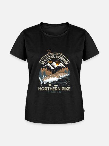 fishing, pike, northern, - Frauen Premium Bio T-Shirt - Schwarz