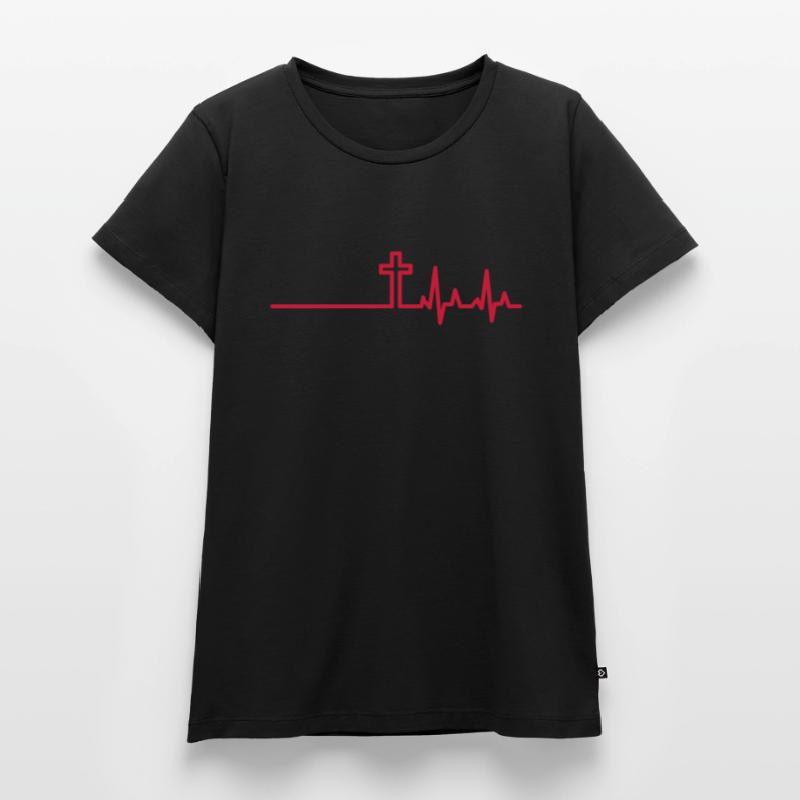 Herzfrequenz Geschenkidee Frauen Premium Bio T-Shirt