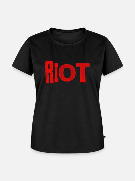 riot - Frauen Premium Bio T-Shirt - Schwarz