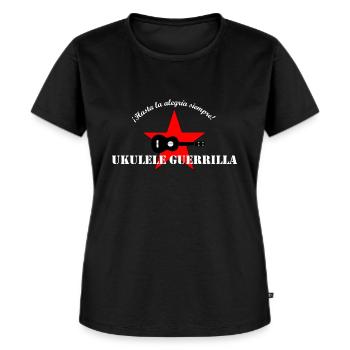 Ukulele Guerilla - Frauen Premium Bio T-Shirt - Schwarz - Vorne - Selfina (174cm)