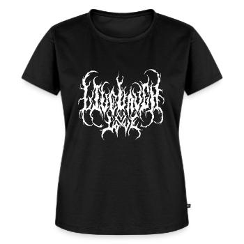 Live Life Laugh Love - Death Metal Style - Frauen Premium Bio T-Shirt - Schwarz - Vorne - Selfina (174cm)