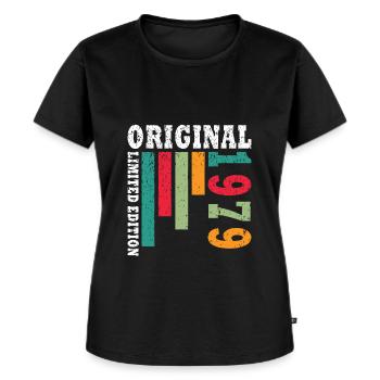 Original 1979 Vintage Vintage Fødselsdag Retro - Premium økologisk T-shirt til kvinder - sort - Foran - Selfina (174cm)