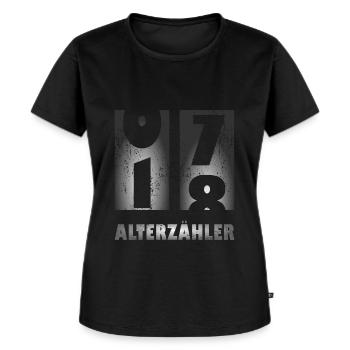 Alterzähler 18 Jahre - 18. Geburtstag - Frauen Premium Bio T-Shirt - Schwarz - Vorne - Selfina (174cm)