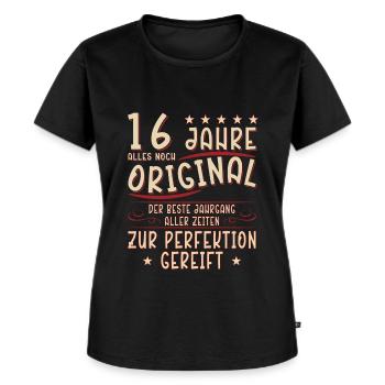 16. Geburtstag Mann Frau 16 Jahre Spruch Lustig - Frauen Premium Bio T-Shirt - Schwarz - Vorne - Selfina (174cm)