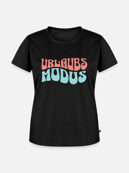 Urlaubsmodus Aktiviert - Frauen Premium Bio T-Shirt - Schwarz