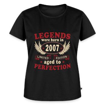 LEGENDE 2007, JAHRGANG 2007 - Frauen Premium Bio T-Shirt - Schwarz - Vorne - Selfina (174cm)