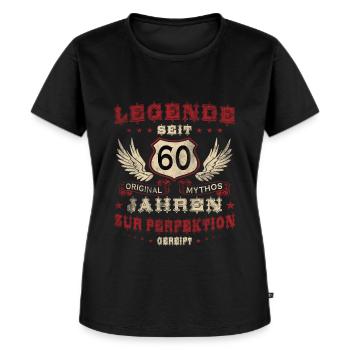 60 Geburtstag Legende Geburtstagsspruch 60 Jahre - Frauen Premium Bio T-Shirt - Schwarz - Vorne - Selfina (174cm)