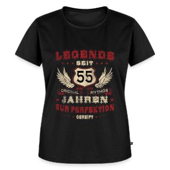55 Geburtstag 55 Jahre Mann 55 jahre legende 55 - Frauen Premium Bio T-Shirt - Schwarz - Vorne - Selfina (174cm)