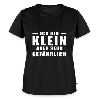 Ich bin klein aber sehr gefährlich - Frauen Premium Bio T-Shirt - Schwarz - Vorne - Selfina (174cm)
