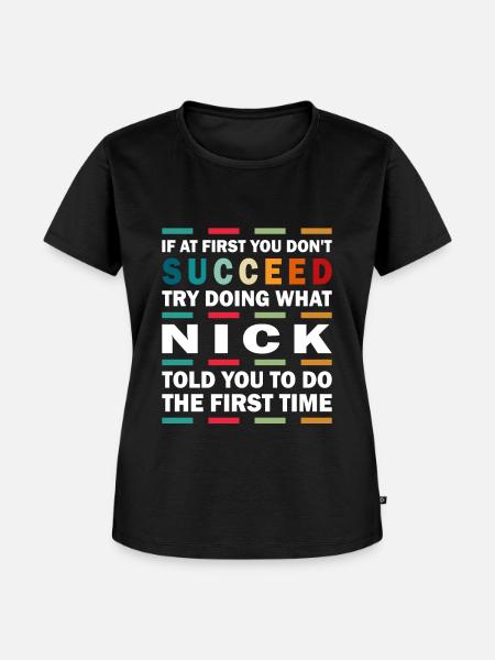 Nick - Frauen Premium Bio T-Shirt - Schwarz