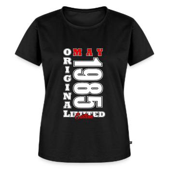 Maj 1985 fødselsdag maj 1985 maj 1985 - Premium økologisk T-shirt til kvinder - sort - Foran - Selfina (174cm)