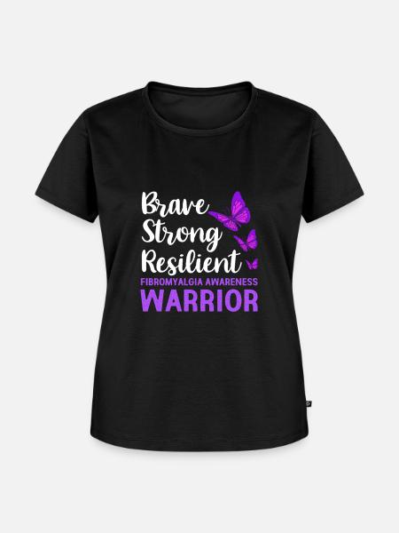 Fibromyalgie Fibro - Frauen Premium Bio T-Shirt - Schwarz