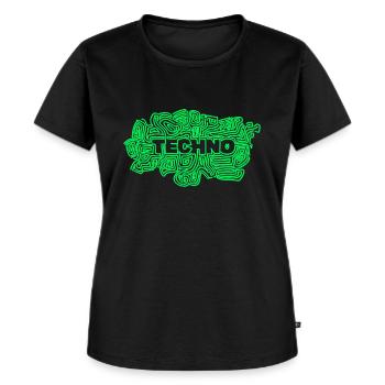 Techno Techno - Women's Premium Organic T-shirt - black - Front - Selfina (174cm)