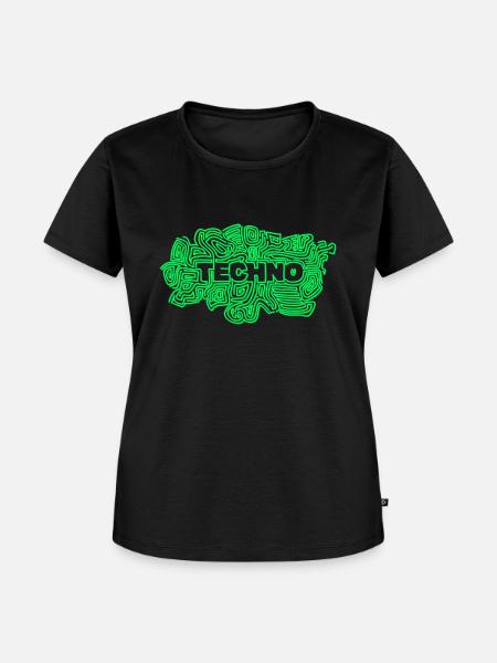 Techno Techno - Frauen Premium Bio T-Shirt - Schwarz