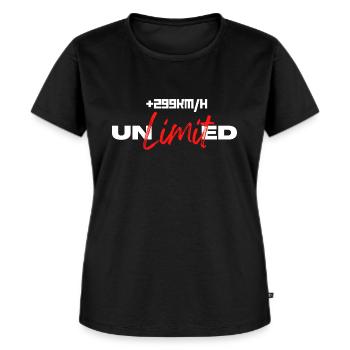 +299 ILLIMITÉ - T-shirt Premium bio Femme - noir - Devant - Selfina (174cm)