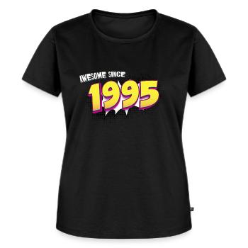 Rétro 28e anniversaire dans le Style de bande dessinée Pop Art - T-shirt Premium bio Femme - noir - Devant - Selfina (174cm)