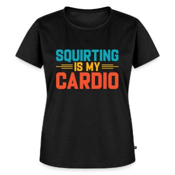 I Heart Squirters Adult Joke I Love Squirting - Frauen Premium Bio T-Shirt - Schwarz - Vorne - Selfina (174cm)