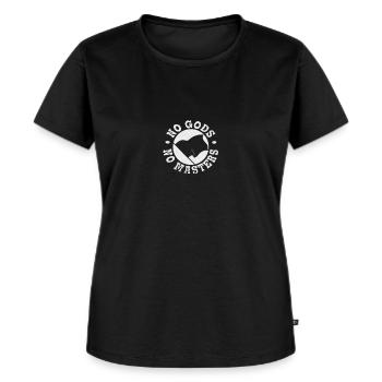 NI DIEUX NI MAITRES - T-shirt Premium bio Femme - noir - Devant - Selfina (174cm)