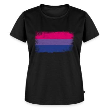 Bisexual Flag LGBT - Women's Premium Organic T-shirt - black - Front - Selfina (174cm)