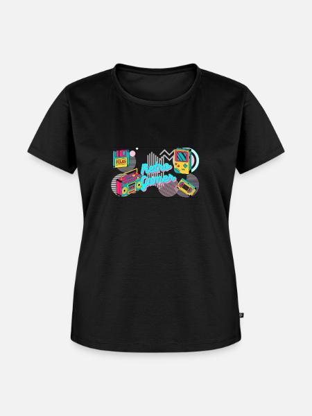 Retro-Gamer - Frauen Premium Bio T-Shirt - Schwarz