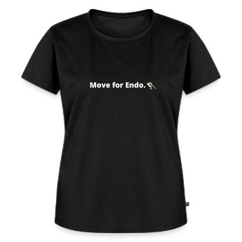 Move For Endo [weiß] - Frauen Premium Bio T-Shirt - Schwarz - Vorne - Selfina (174cm)